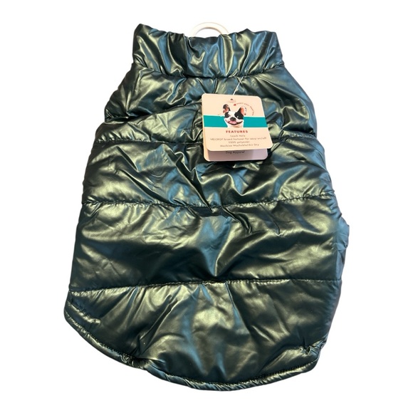 🎉HP🎉Fashion Pet Cosmo Puffy Coat Emerald size Medium NWT - Picture 2 of 3